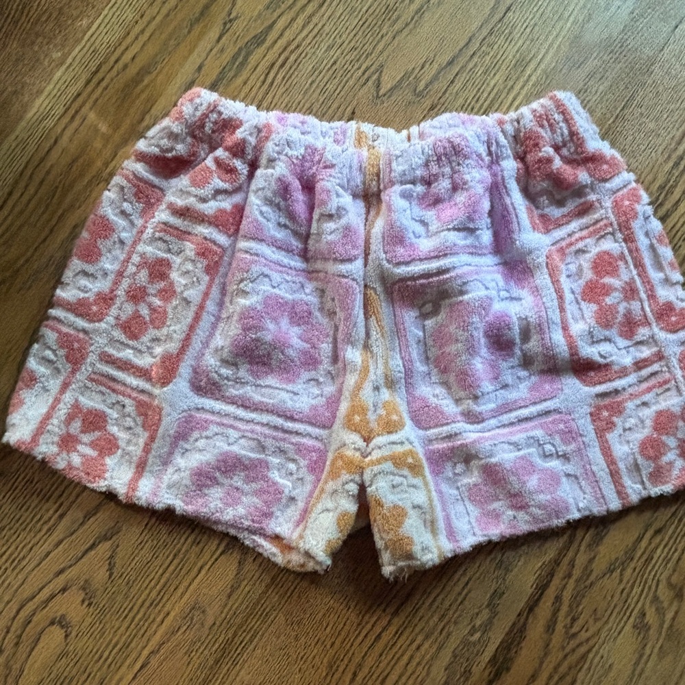 One of a kind, handmade towel shorts